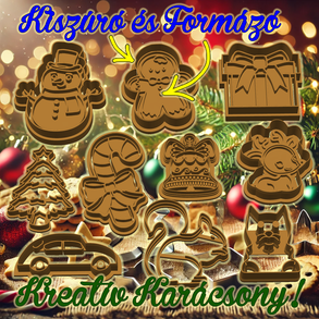 16 db! "Kreatív Karácsony" sütikiszúró csomag