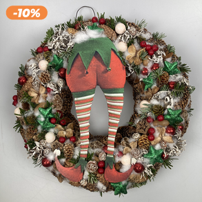 Grincs hátsó - bekukucskáló csínytevő gazdagon díszített terméskopogtatója