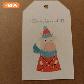 Figurás ajándékkísérő, karácsonyi