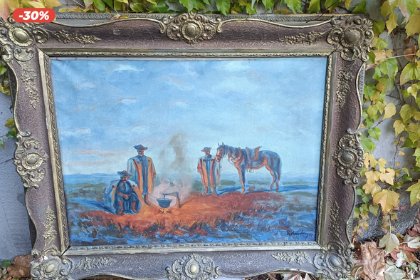 Kolozsváry: Pásztorok - Olaj-vászon technikával készült festmény