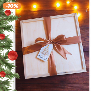 Zserbó- fadobozos ünnepi ajándék a zserbó ízeivel