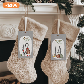 Adventi kalendárium, naptár ajándékkísérő kártya csomag 24 db