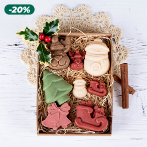 Karácsonyi kecsketejes gyógynövényszappanok díszdobozban