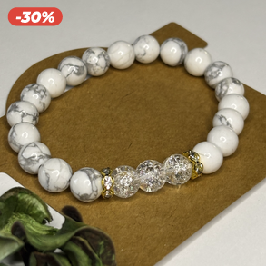 SZORONGÁSOLDÓ - Howlit – Hegyi kristály karkötő 