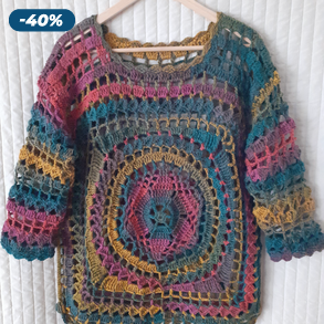 "Élénk őszi erdő" színátmenetes pulóver