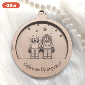 Lego karácsonyi gömbdísz