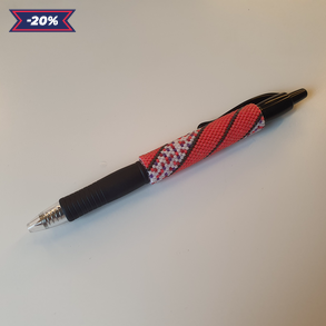 Átlós mintás toll (narancsos piros)