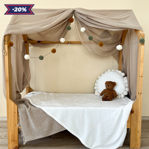 Pompom füzér, pompon girland - 100%-ban természetes anyagokból