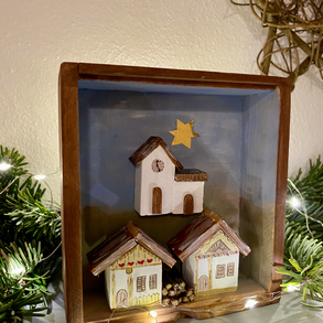 Karácsonyi falu templommal