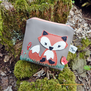 Neszesszer kis rókás textilbőr