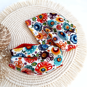 Téli gyerek sapka sál, népi motívumok