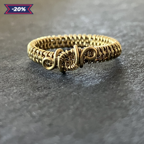 Sárgaréz fonott gyűrű