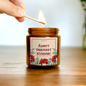 Karácsonyi Illatgyertya -120g, Áldott Ünnep illatgyertya
