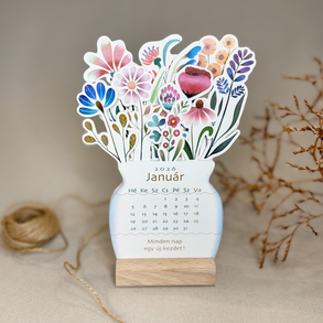 Virágcsokor asztali naptár