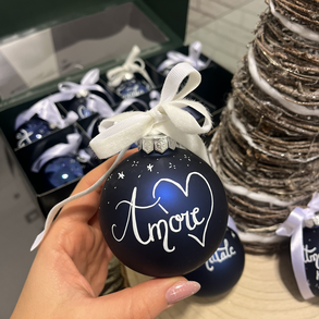 Karácsonyi Üveggömb - névre szóló, kézzel írt