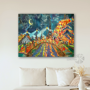 Párizs festmény (eredeti) - falikép, kézzel festett