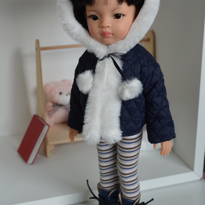 Paola Reina sötétkék steppelt kabátka 