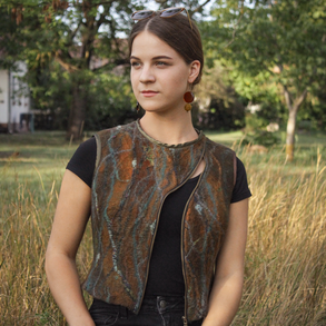 Földelő Selyem-nemez mellény 