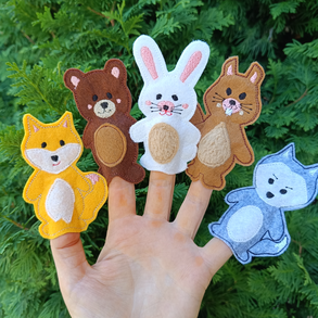 Filc ujjbáb csomag, erdei állatok 