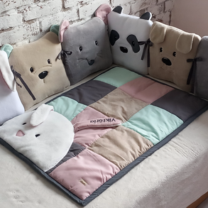 Bundás Pajtás állatkás fejvédő párna - 6 db