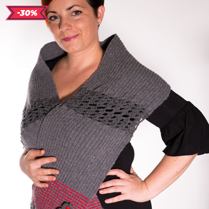 Kötött-horgolt meleg téli sál