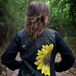 Napraforgós festett farmerkabát