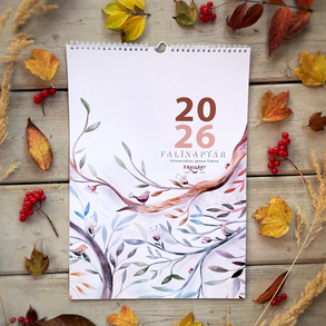 2026-os falinaptár akvarell ilusztrációkkal