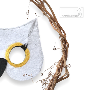 Bagoly álarc - Hóbagoly  - Artirokadesign