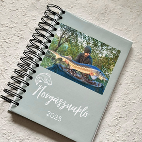 Horgásznapló, fogásnapló- egyedi fényképpel
