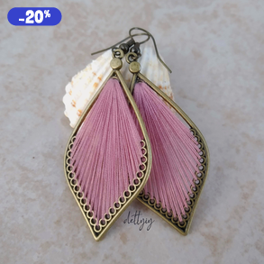 Fonal fülbevaló - Teli (mályva)