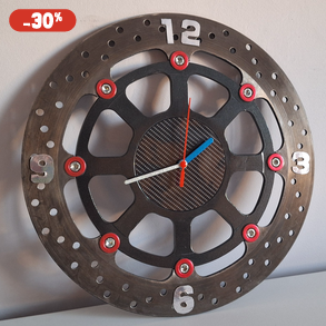 Újrahasznosított motorkerékpár féktárcsa falióra 