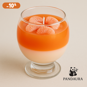 Narancs-desszert gyertya – Pandaura kézműves szójaviasz gyertya