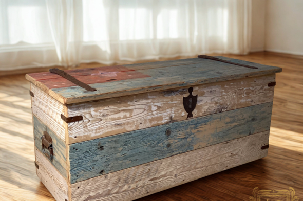 Tricolor nagyméretű láda - Hajóláda, Tároló