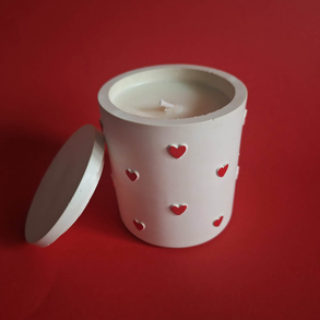 Illatgyertya kerámia tégelyben