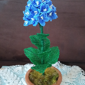 Hortenzia virág gyöngyből