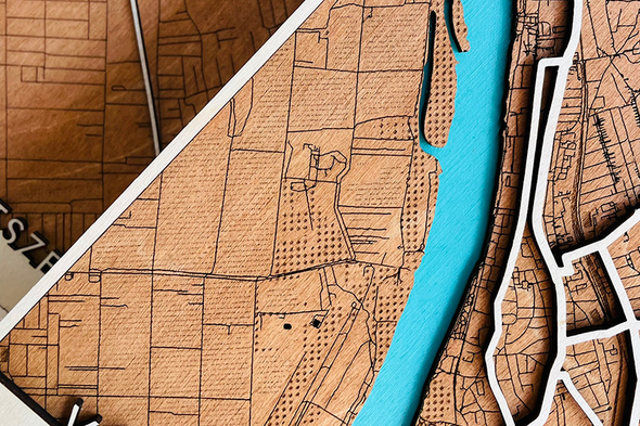 Lézervágott térkép a városodról