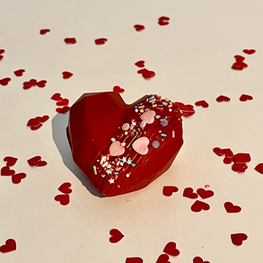 Szív alakú forrócsoki bomba