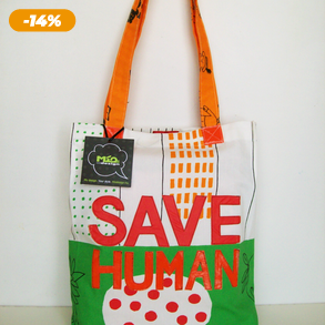 SAVE HUMAN textil táska