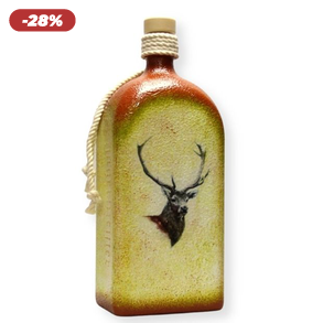  Vadász - szarvas képpel - pálinkás üveg ; A vadászat szerelmeseinek 
