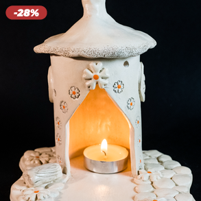 Kerámia füstölő narancs