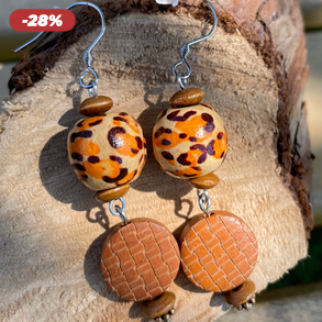 Chic Leopard - Fagyöngy fülbevaló