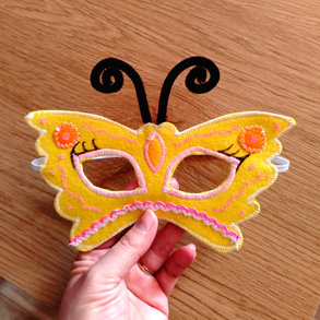 Pillangó álarc filcből