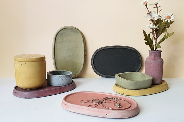 Beton tálca - 17 cm x 11,5 cm