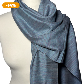 Kézzel szőtt elegáns Kék Selyem Kendő