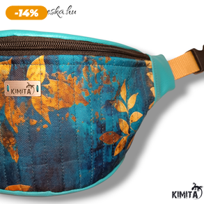 Kék műbőr övtáska