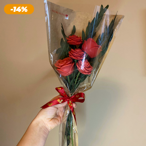 Illatos rózsacsokor illatviasszal (szójaviaszból) - Valentin-napra vagy más alkalomra