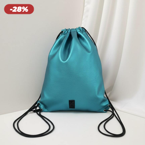 Gymbag / tornazsák fazon / hátizsák / zöld / oldalsó rejtett zsebbel