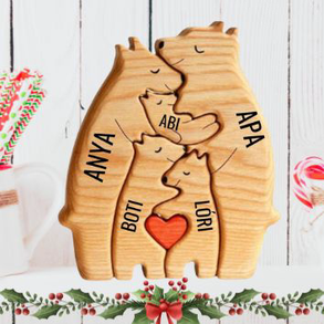 Névre szóló Fa maci család 3 boccsal   – Szívbő, minden alkalomra!