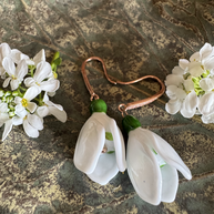 Hóvirágos ezüst fülbevaló