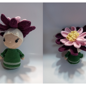 Horgolt vízililiom baba